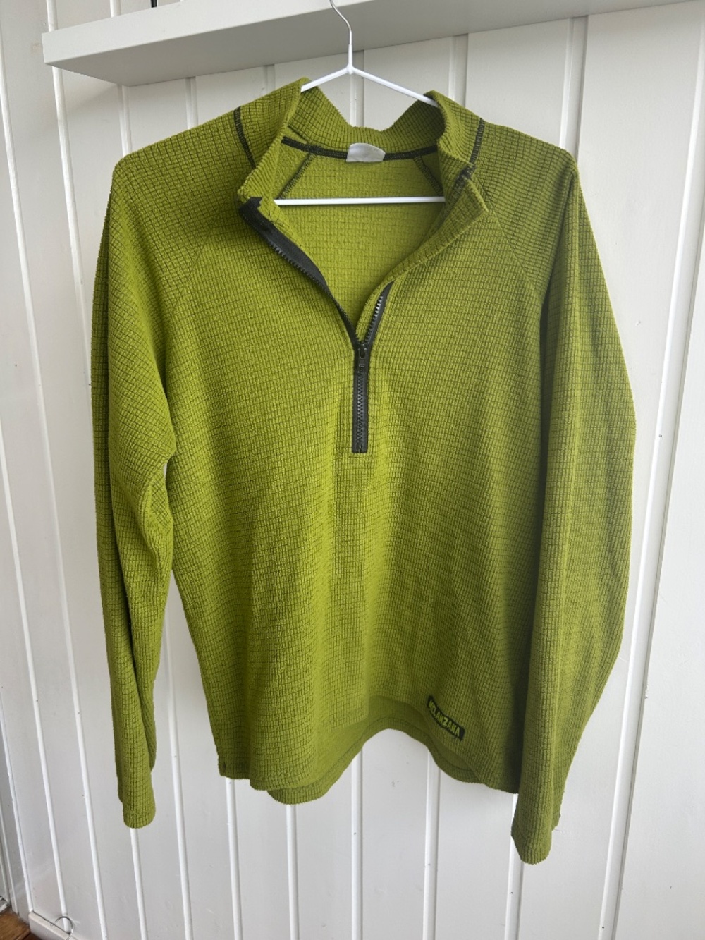 Melanzana micro grid 1/4 zip men's M